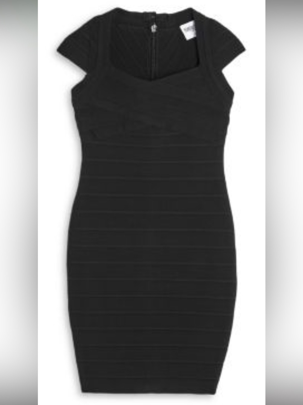 Katie J NYC Black Midi Stretch Dress M Girl Kids Party New look Herve Leger
